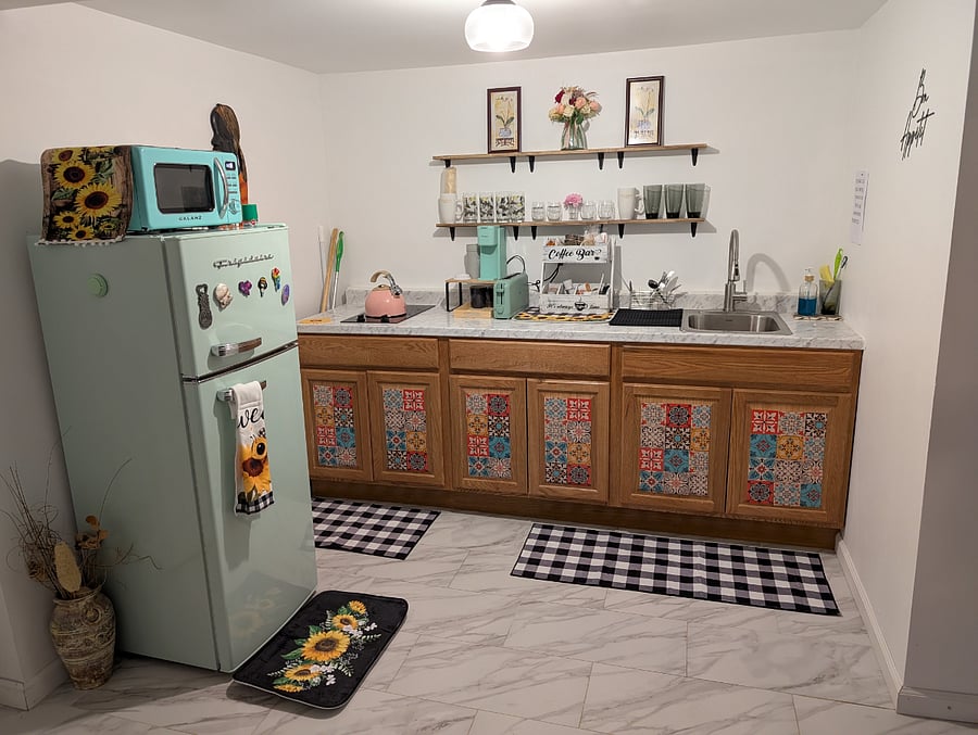 Newly renovated full kitchen. Cook your favorite meals right at home.
