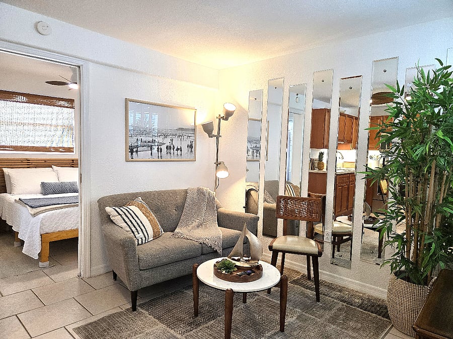 Open-concept layout creates a bright and comfortable space to relax, work, or unwind