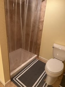 private shower in upstairs apartment