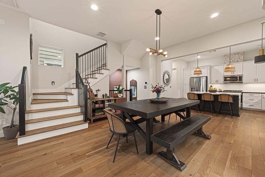Look at the dining area on the second floor
