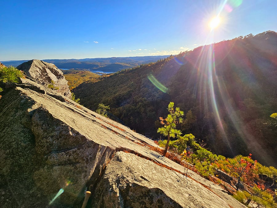 The view from Miner's Ledge (hikable from the house).