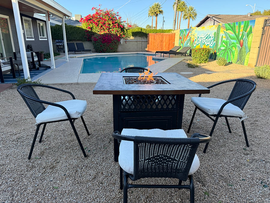 New fire pit.