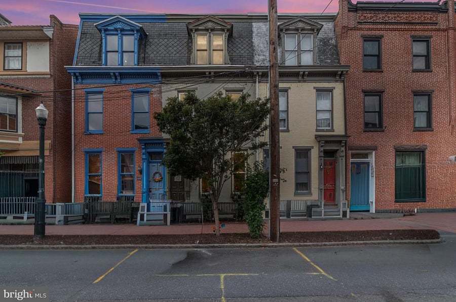 Street view of row home