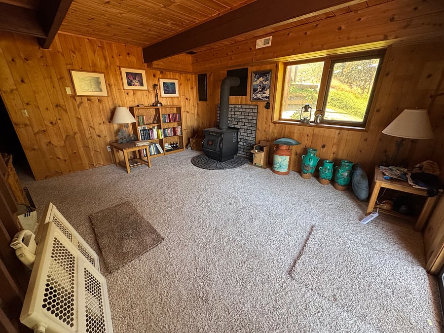 Wood Stove in family room