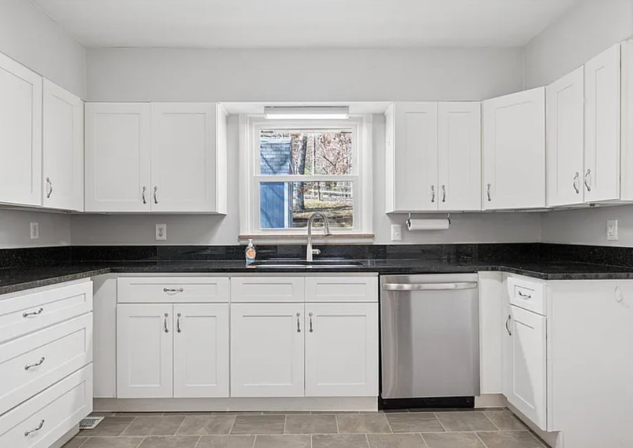 Kitchen looking towards back yard