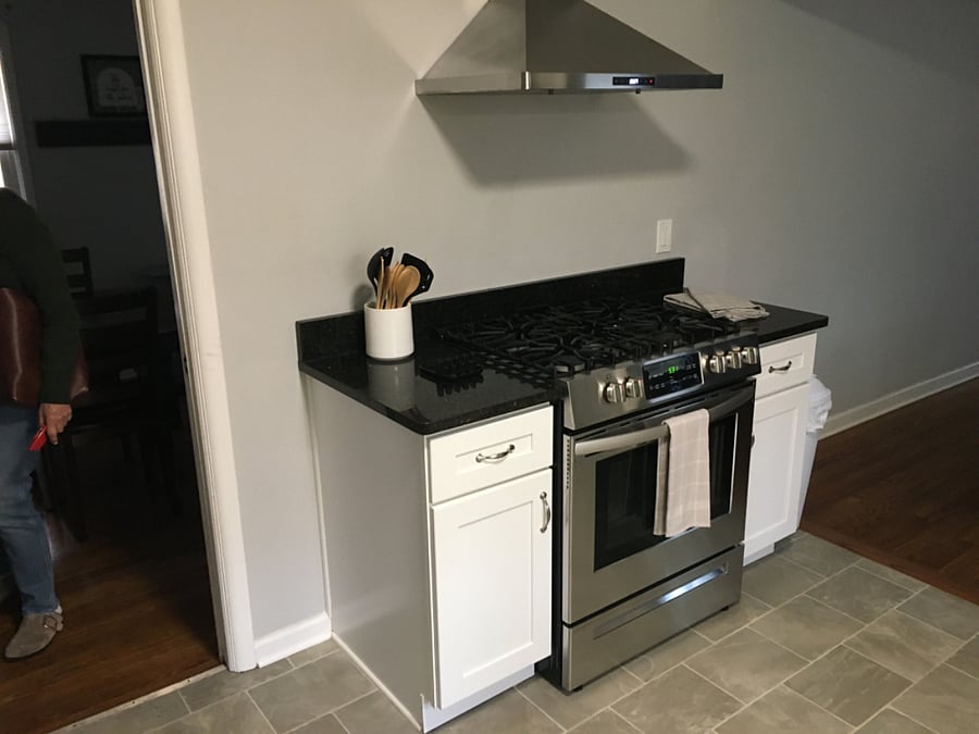 Gas stove in Kitchen