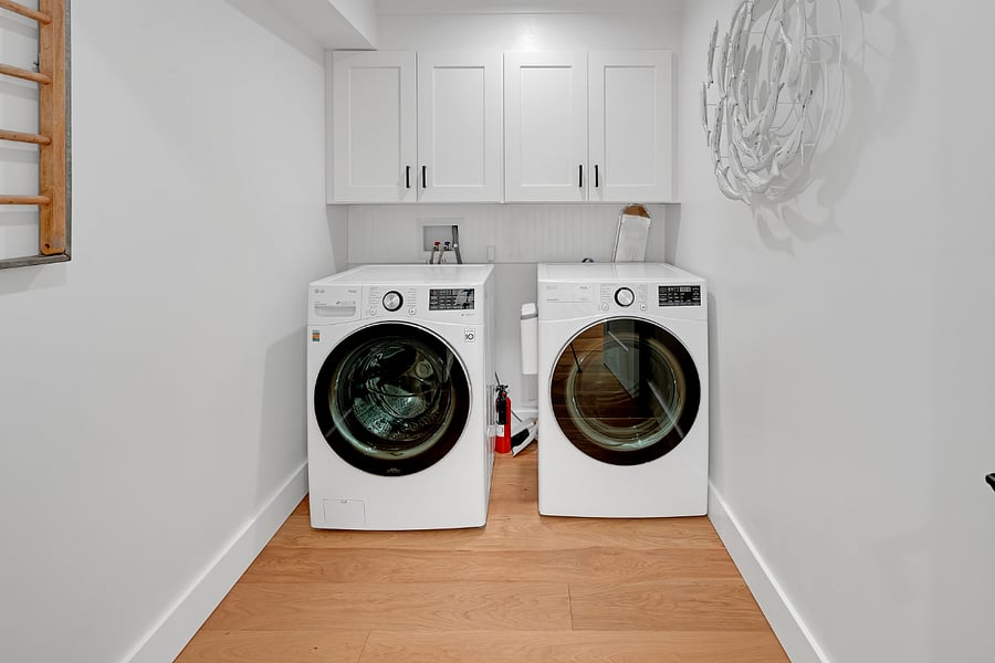 laundry room full size washer and dryer