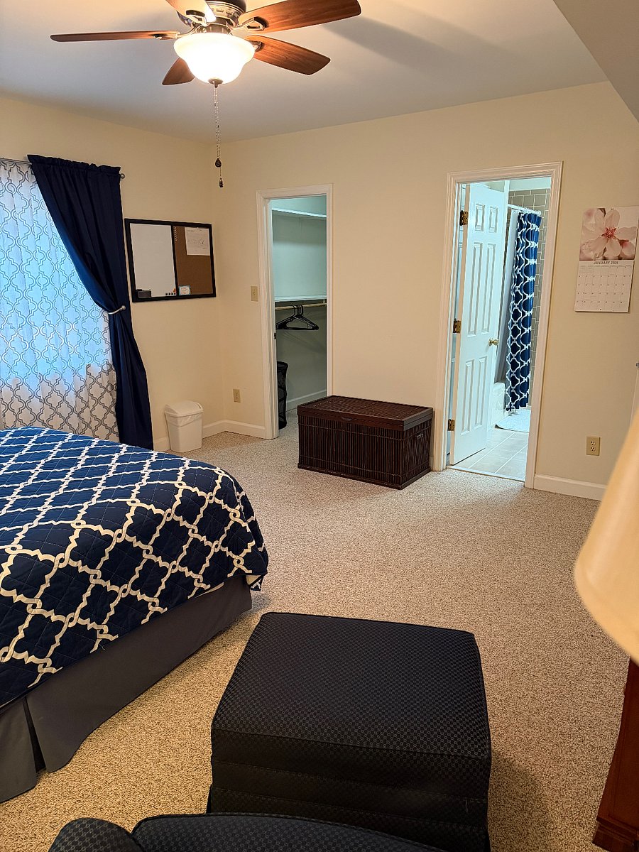 Bedroom has ensuite bath and walk-in closet