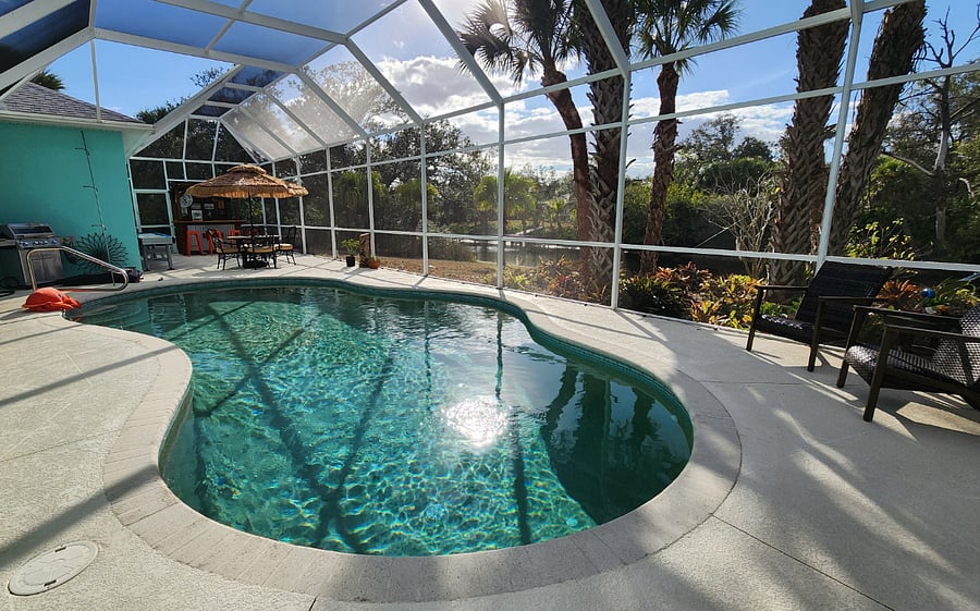 Beautiful Sparkling Clear Heated Pool for your enjoyment!