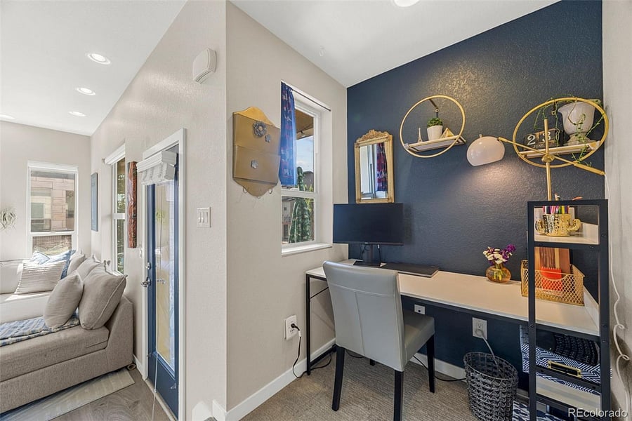 Office nook off of the main living area - perfect for remote work or a study area