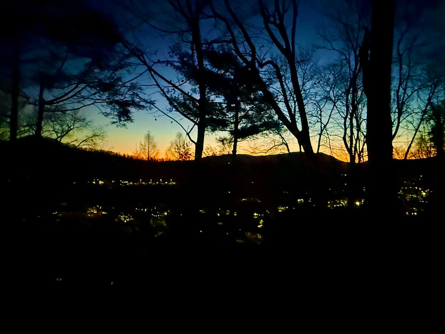 Sunrise in the winter