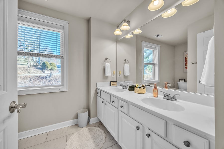 Upstairs Full Bath with Double Vanity