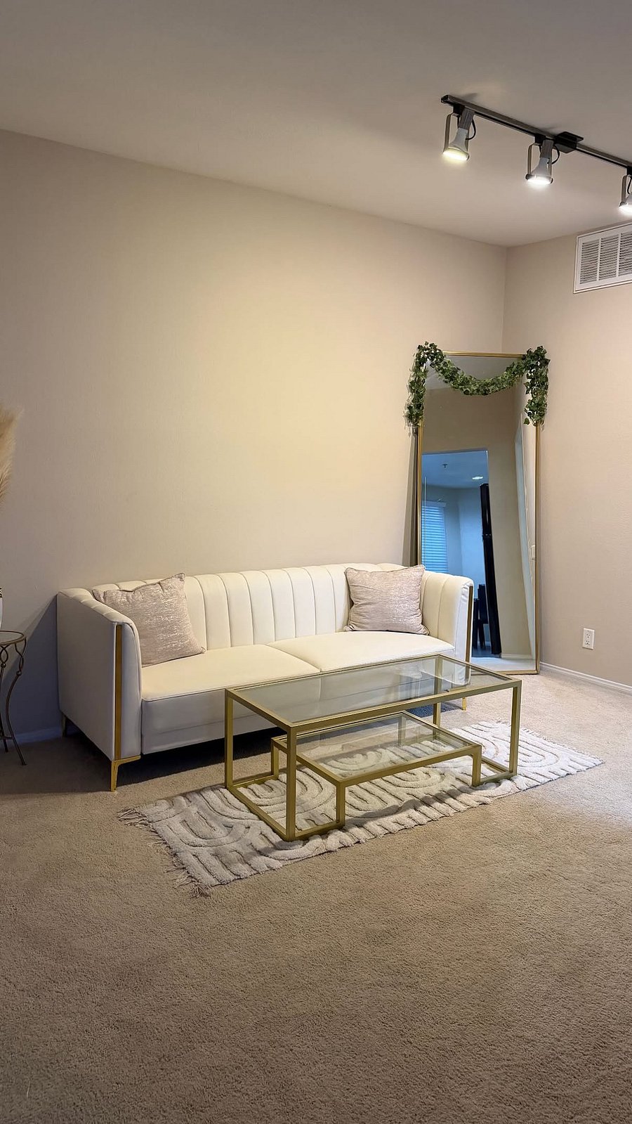 Second Living Room With Full Body Mirror