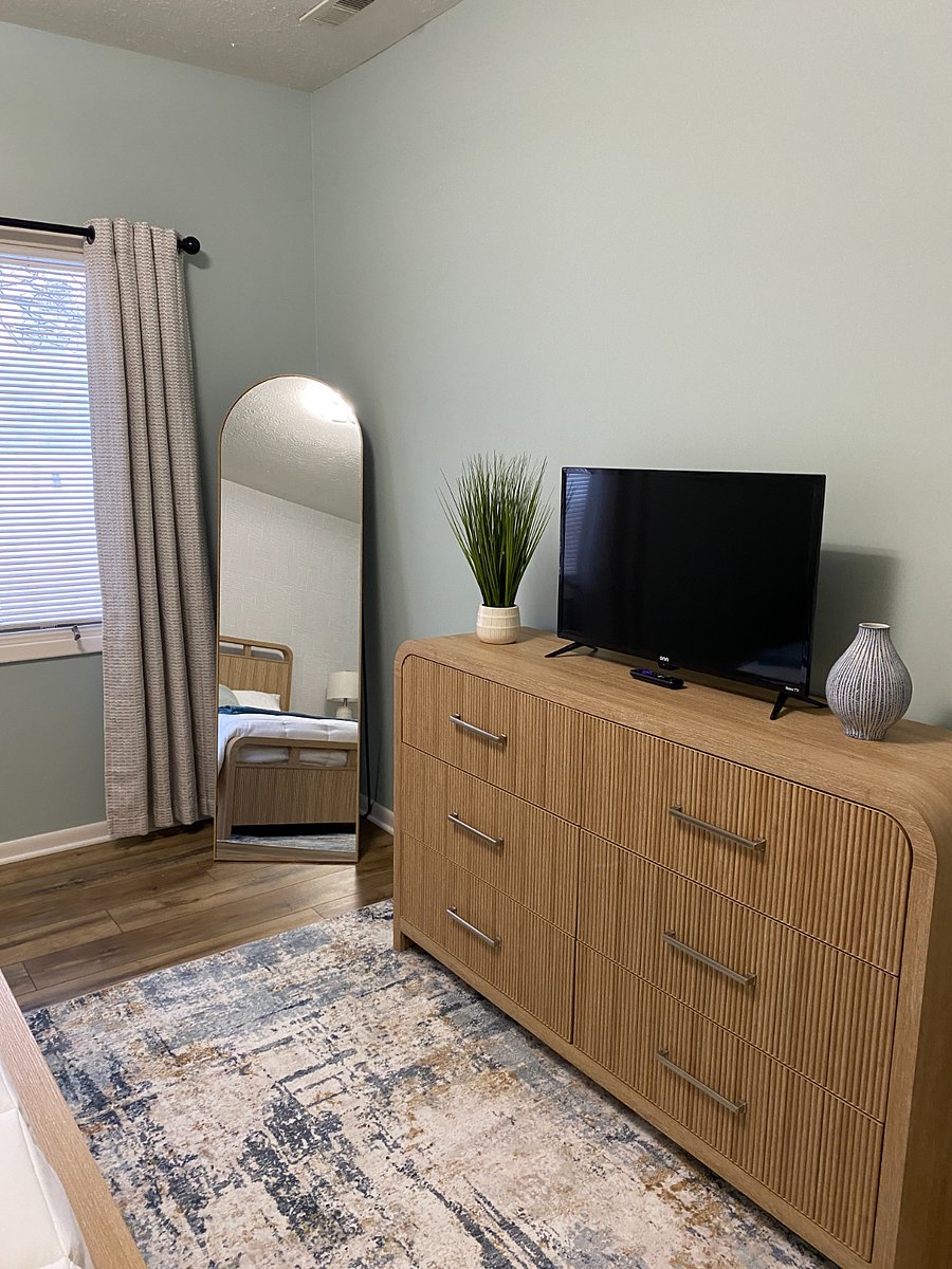 Primary Bedroom Dresser and Standing Mirror