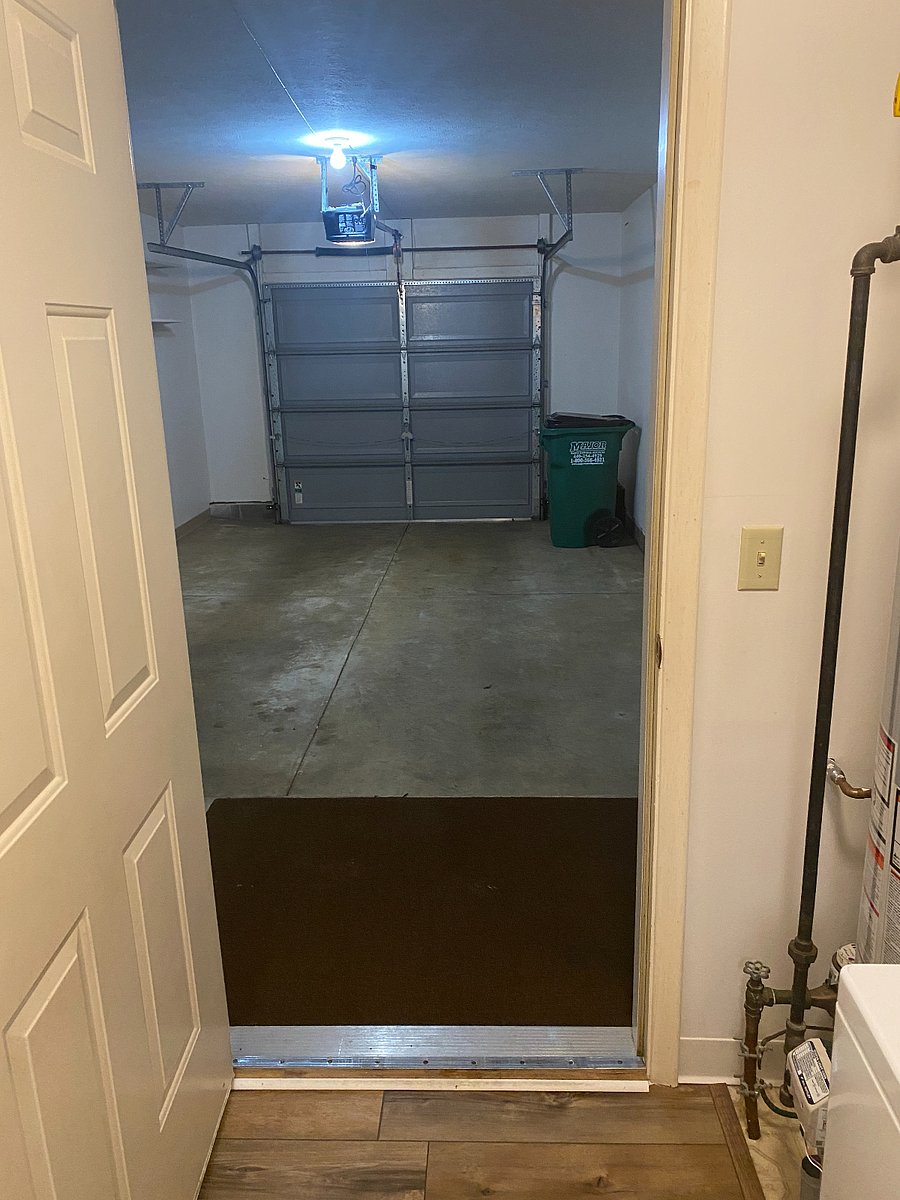 Looking into garage from laundry room