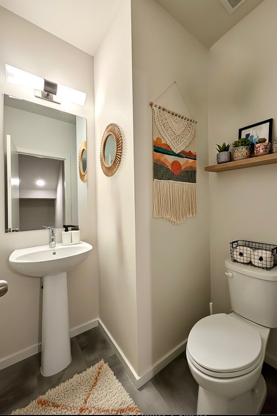 Half bath on second floor