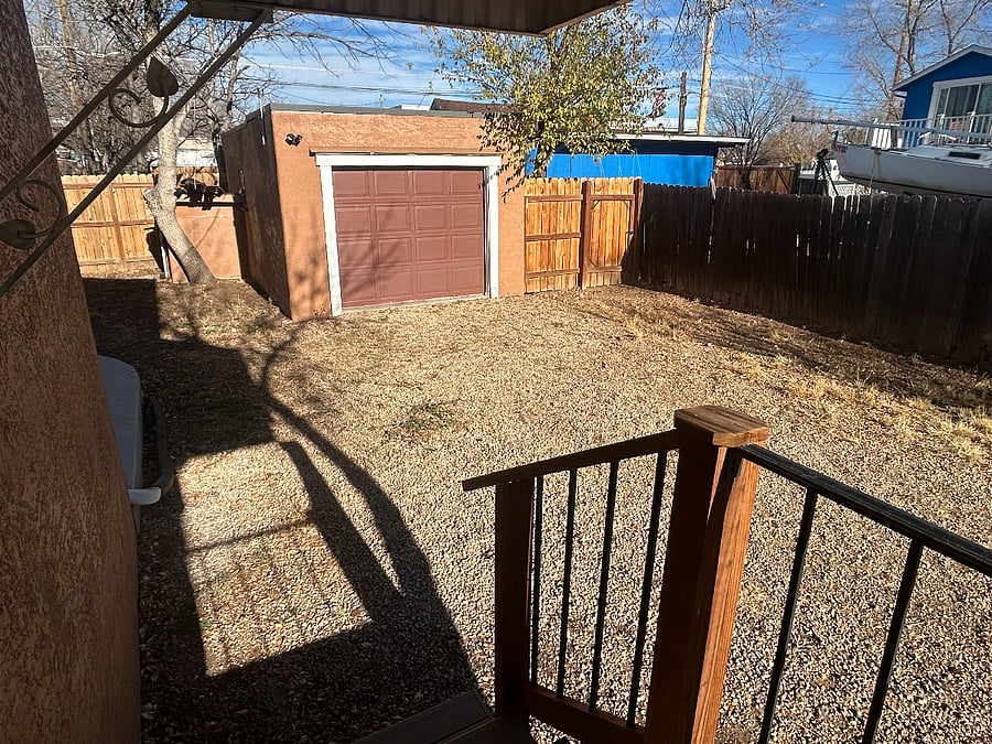 Covered porch that enters the butler pantry right next to the kitchen