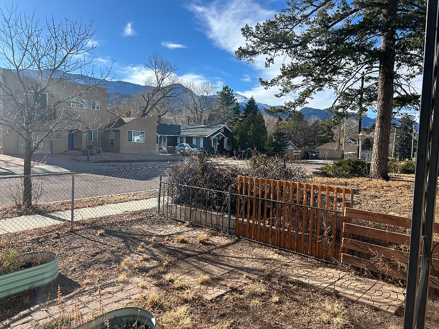 View of Pikes Peak from the front porch