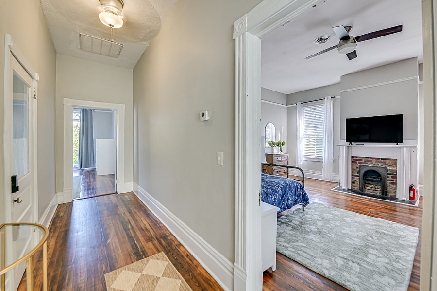 Hallway that leads to bedrooms