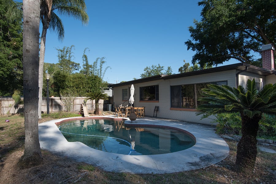 Backyard and poold
