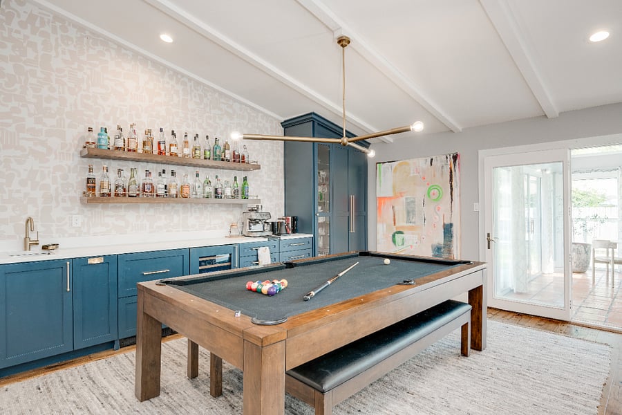 8' Pool Table Under Dining Table