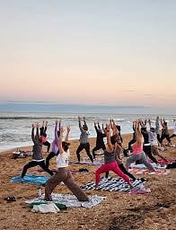 Yoga on the beach