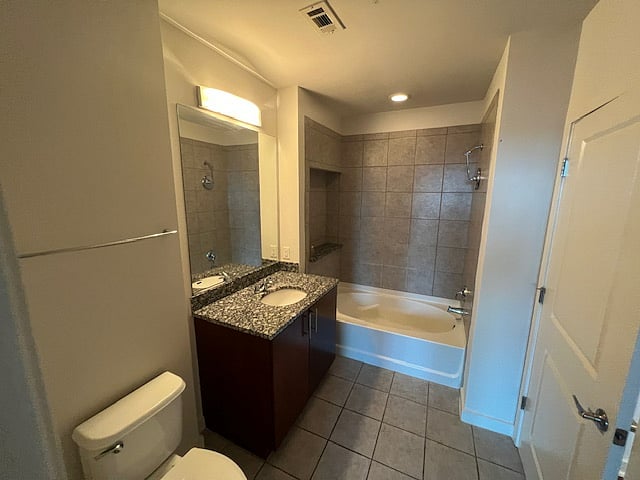 Spacious full bathroom in the condo.  