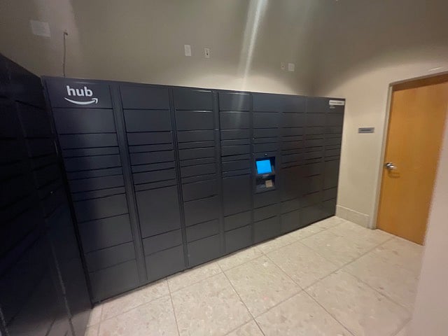 Amazon locker in the lobby.