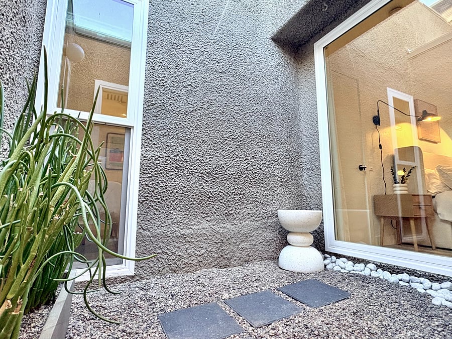 Zen rock garden off primary bath