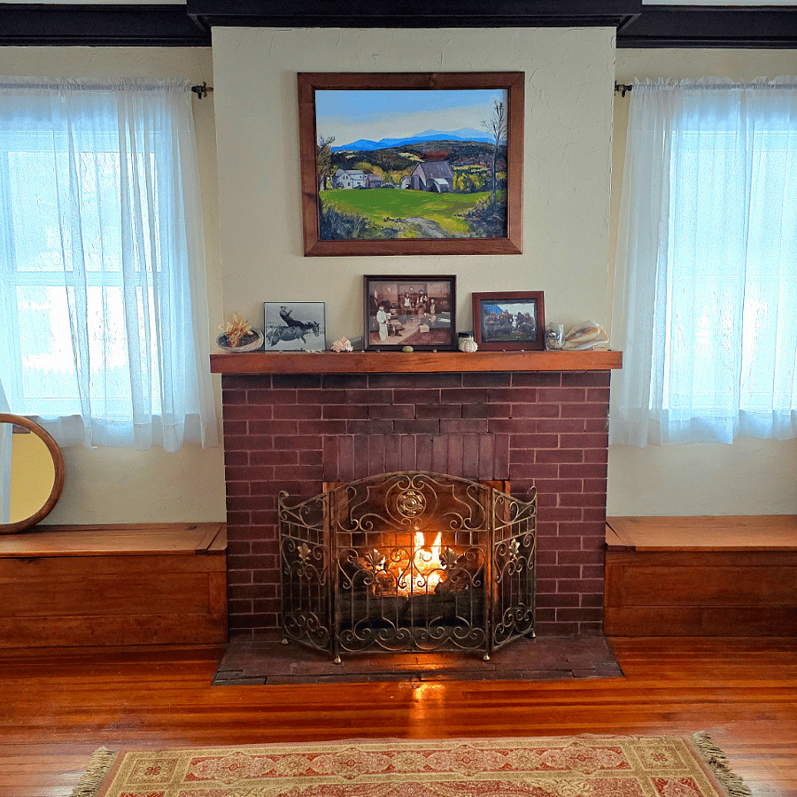 Fireplace on thermostat