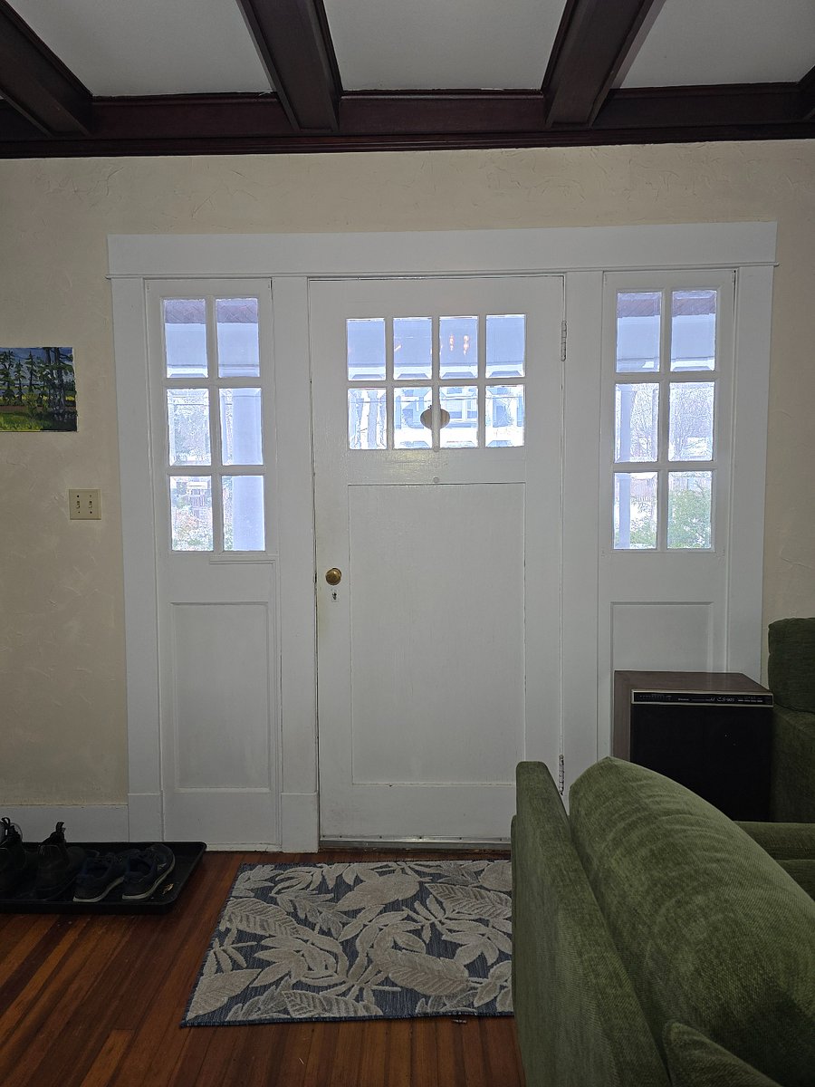 Original Windows. Window weights have been removed and cavities insulated.