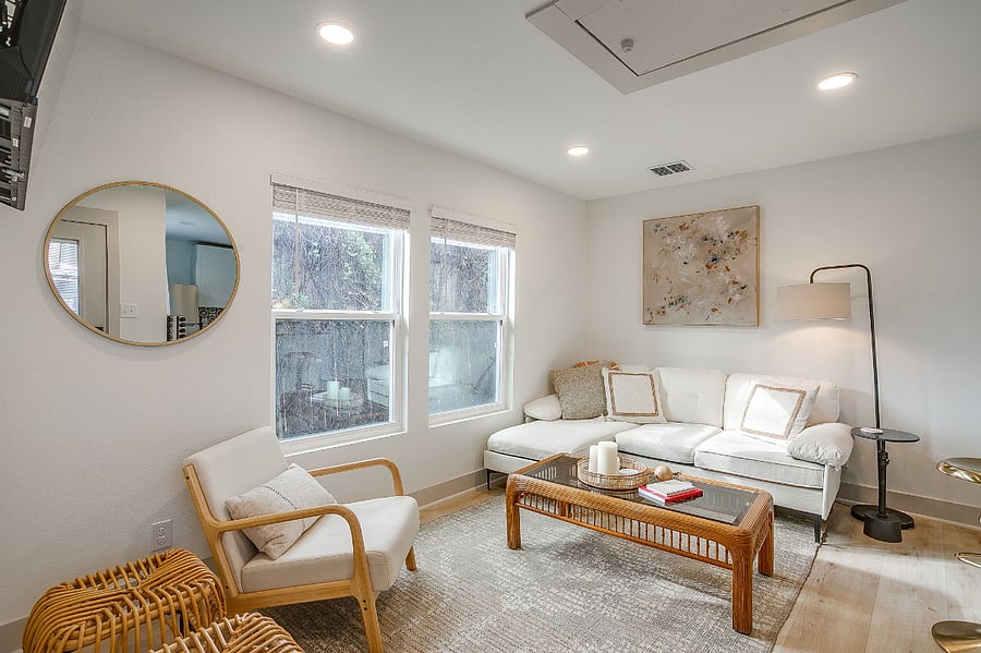 Open concept kitchen and living room