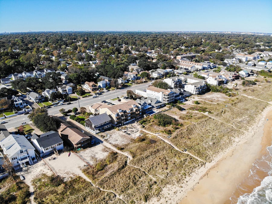 Birdseye View of the condos, right on the beach!