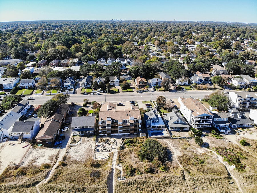 Birdseye View of the condos, right on the beach!
