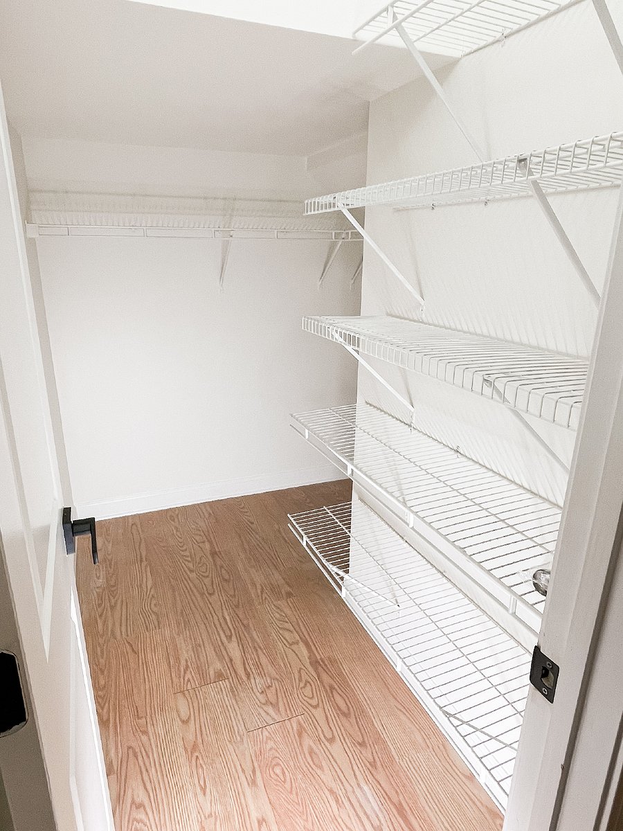 Two spacious walk-in closets offering ample storage for longer stays.