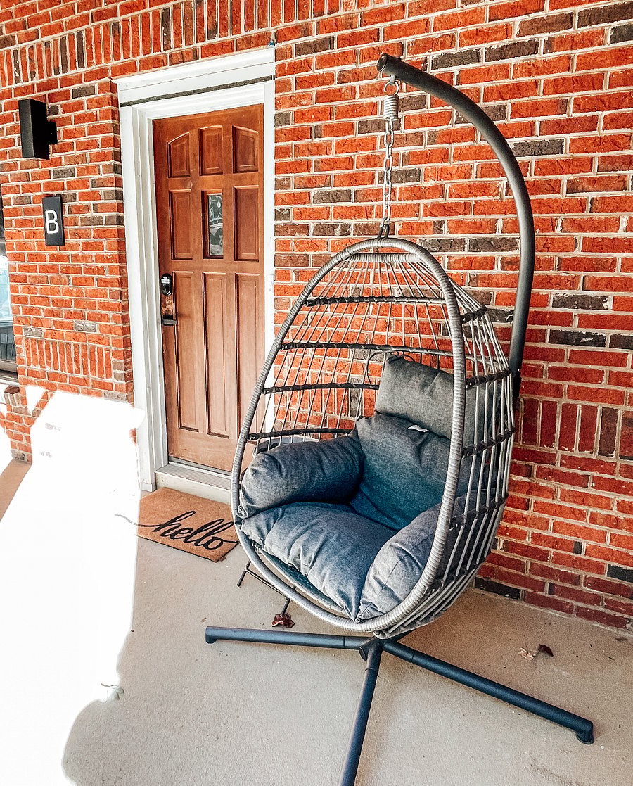 Private entrance offering independent access and keyless entry to the apartment.
