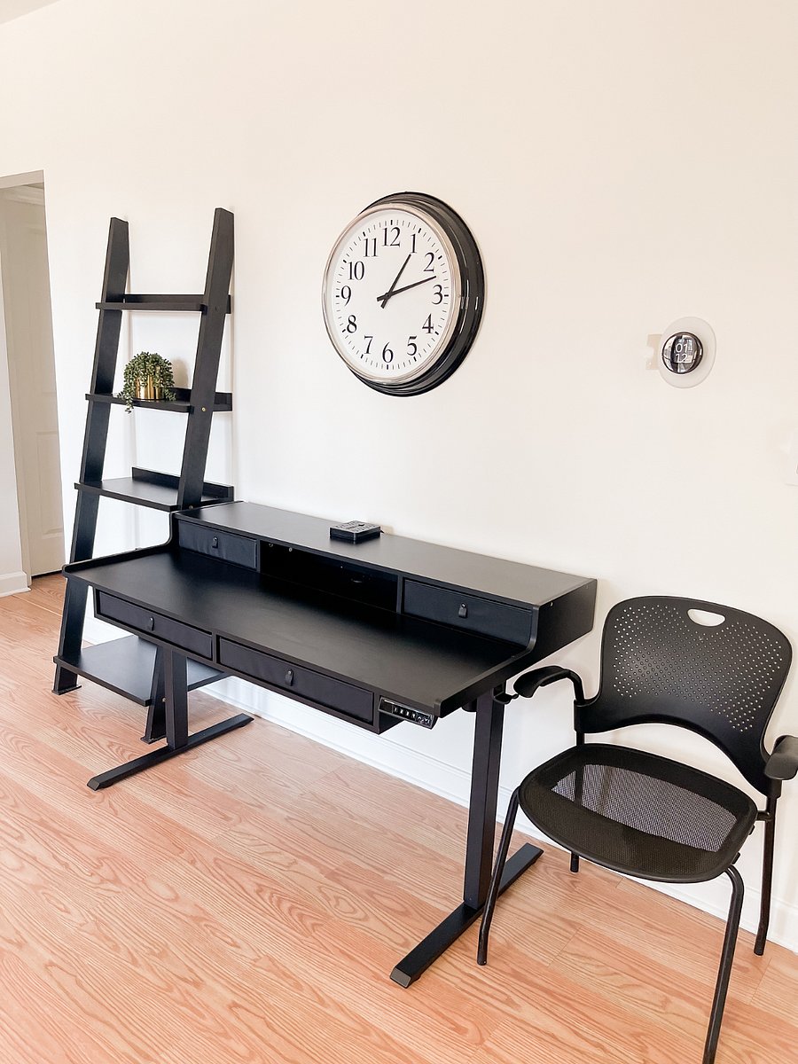 Dedicated workspace suitable for remote work or study.