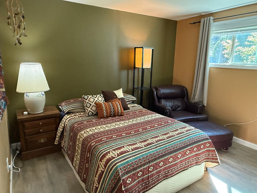 Prime bedroom with queen bed