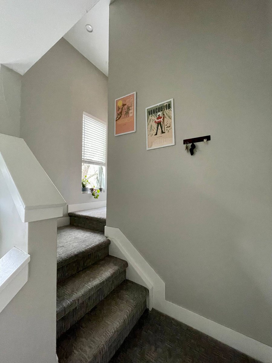 Stairs up to living floor