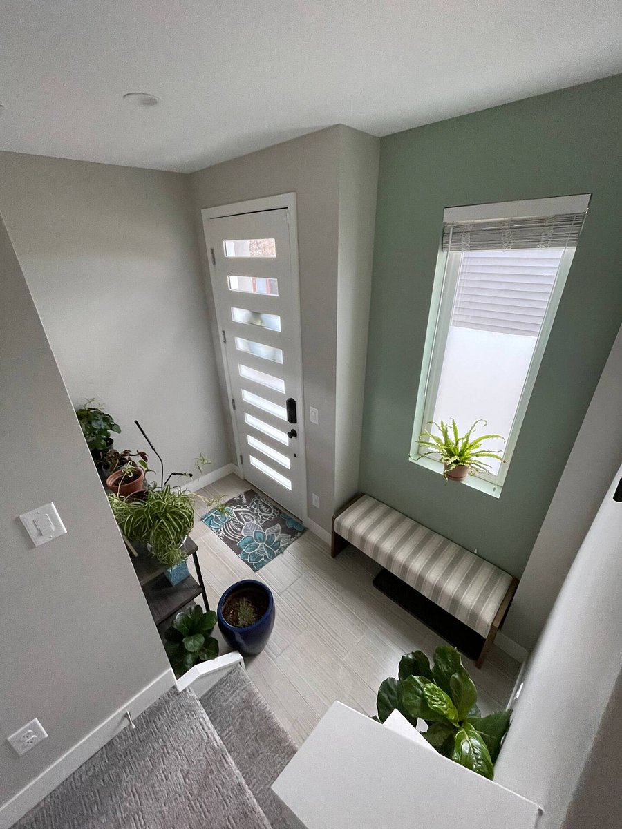 View of entryway from stairs