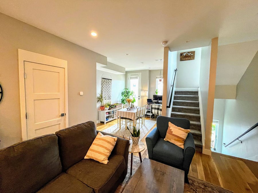 View of living and dining