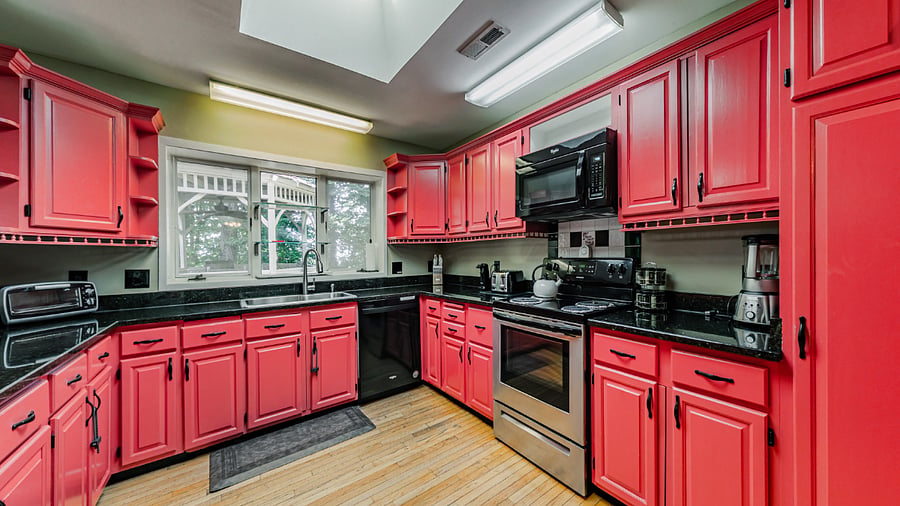 Kitchen with modern appliances and workspace