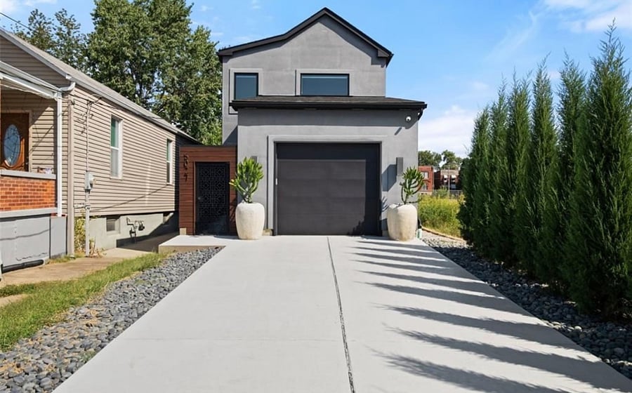 Garage and additional parking spaces