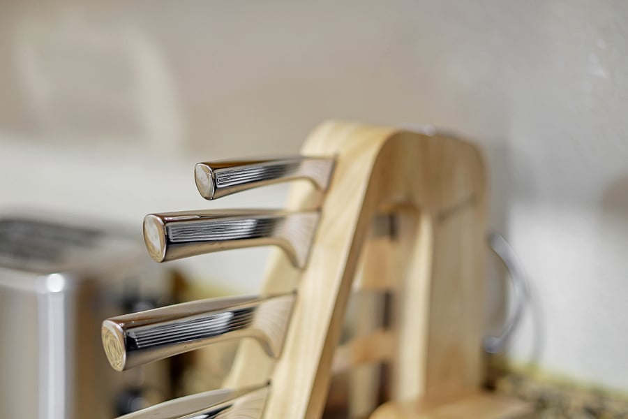Steel knives make meal prep quick and easy.