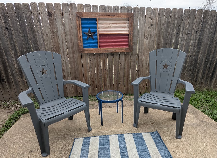 Relax outdoors on the private patio.