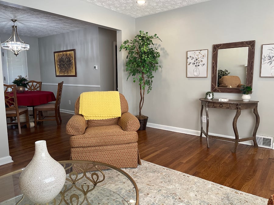 Living room, looking toward dining room