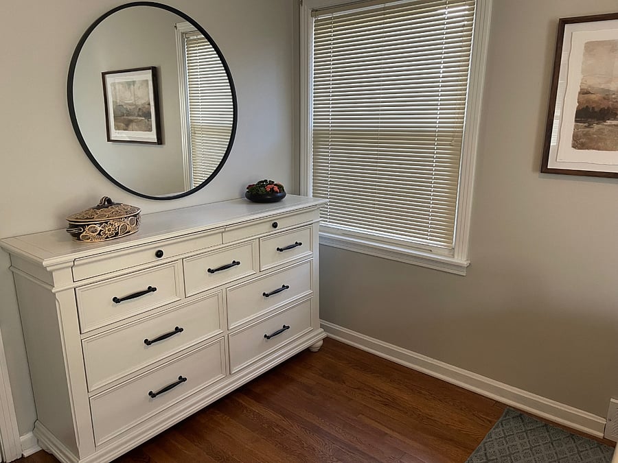 dresser in master bedroom