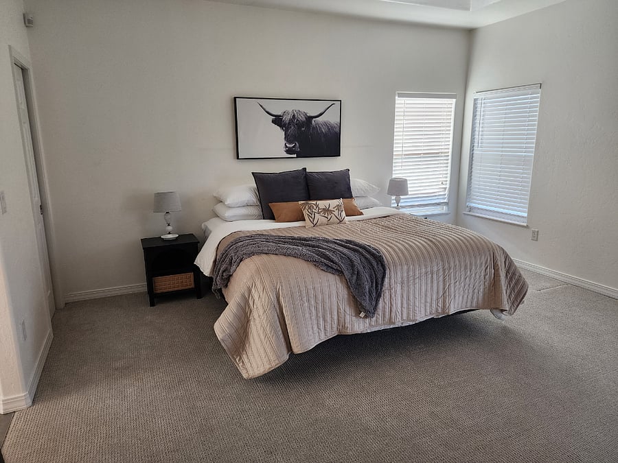 Master bedroom, king bed