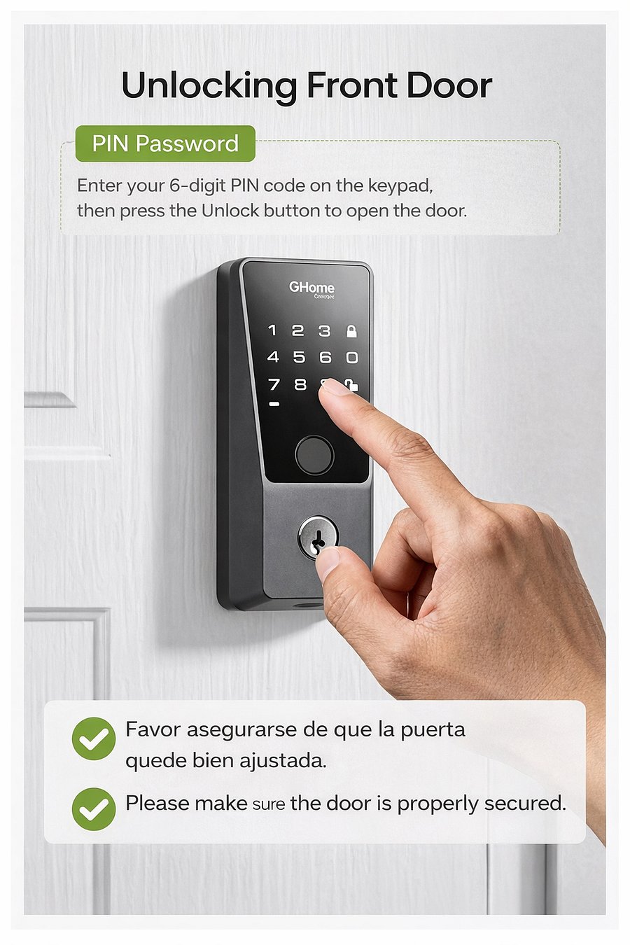 Smart lock front door