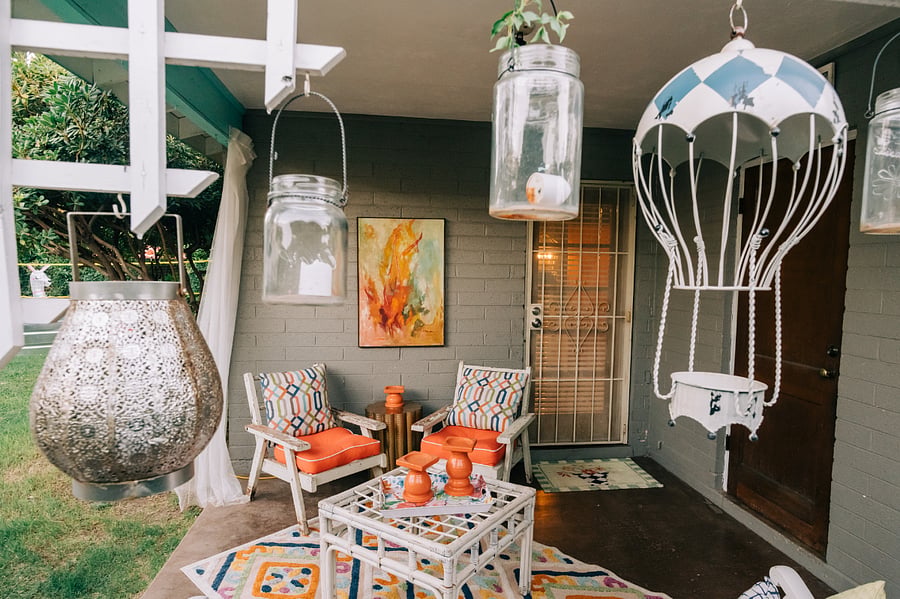 Backyard patio sitting area!
